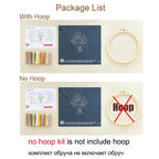 Embroidery Kit for Beginners Flower Bird Embroidery Starter Kit Stitches Practice Kit Stamped Cross Stitch Sets with Tools