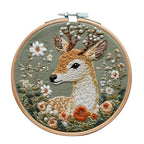 Animal Landscape Stitching Sewing Kit Included Hand Embroidery Kit for Adults Embroidery Kit Accessories & Hoop Gift