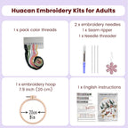Embroidery Kits for Adults Beginner DIY Cross Stitch Stamped Christmas Tree Pattern Stitching Sewing Kit 1 Piece 7.8 X 7.8 Inch