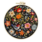 Embroidery Kit for Beginners Flower Bird Embroidery Starter Kit Stitches Practice Kit Stamped Cross Stitch Sets with Tools