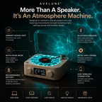 AVELUNE™ Retro Vinyl Bluetooth Speaker with Ambient Light & White Noise
