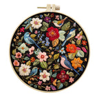 Embroidery Kit for Beginners Flower Bird Embroidery Starter Kit Stitches Practice Kit Stamped Cross Stitch Sets with Tools