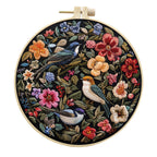 Embroidery Kit for Beginners Flower Bird Embroidery Starter Kit Stitches Practice Kit Stamped Cross Stitch Sets with Tools